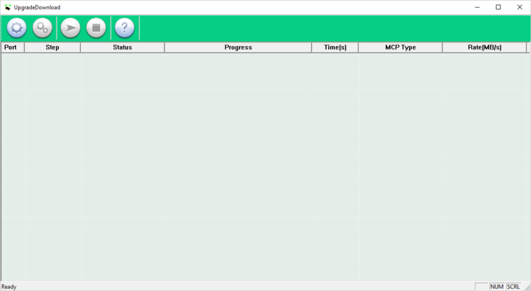 SPD Upgrade Download Tool main interface on Windows